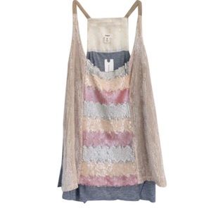 Anthropologie Tiny 2 sequin top racer back